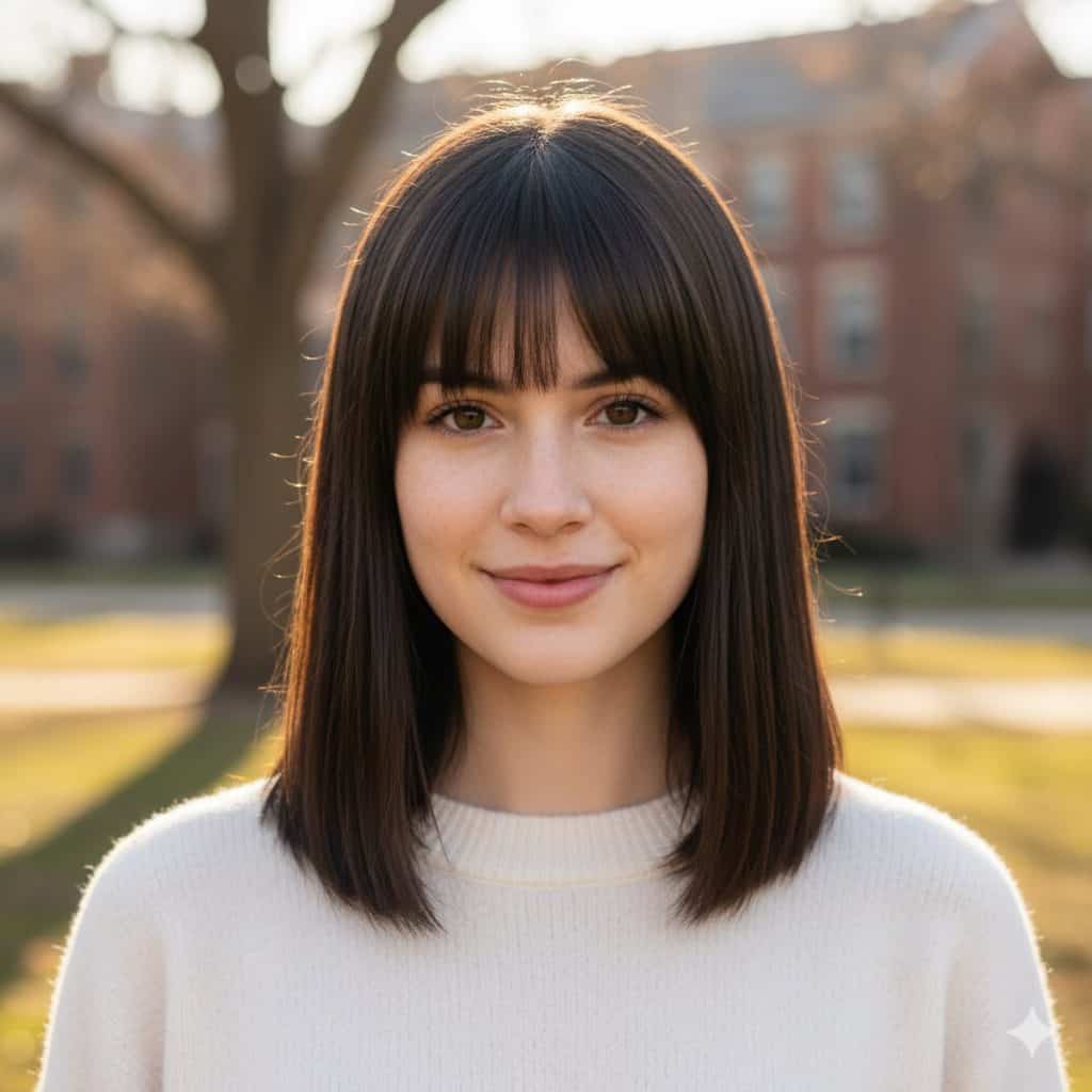 Curtain bangs at Victor Keyrouz x Amaraya in Dubai